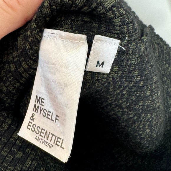 NWT Essentiel Antwerp Creation Ribbed Sweater Trekking Green Medium - Picture 6 of 9
